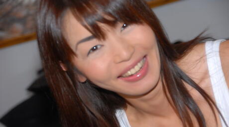 Sexy asian brunette amateur Marica Hase in sexy lingery baring big boobies and shaved pussy 